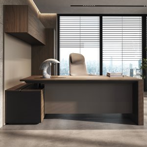 Ono de Frezza, escritorio moderno de dirección con marco perimetral de aluminio