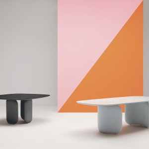 Los dos sillones Elinor juntos, respaldo alto y respaldo bajo