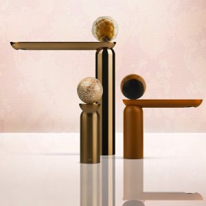 Monomando Perle de Gessi con esfera en Onice Verde