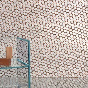 Baño revestido de mosaico Botanica White