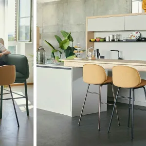 Silla de haya maciza se:café wooden chair con asiento de rejilla vienesa