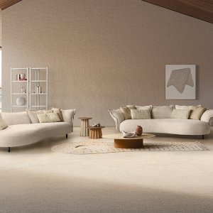 Versión sin reposabrazos del sofá lounge Nuvola