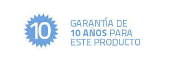 garantía de 10 años para este producto