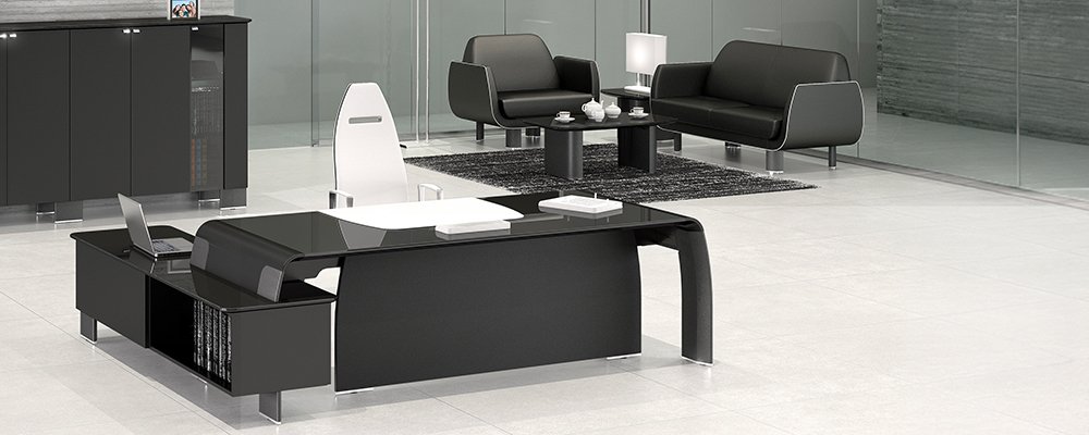Escritorio con ala y credenza