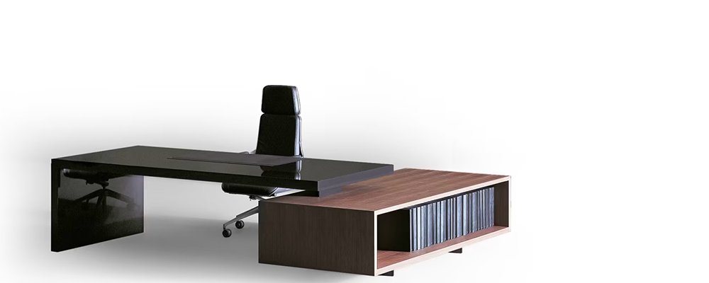 Escritorio con ala y credenza