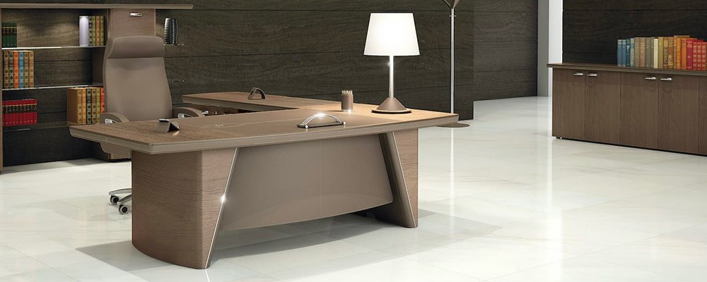 Escritorio con ala y credenza